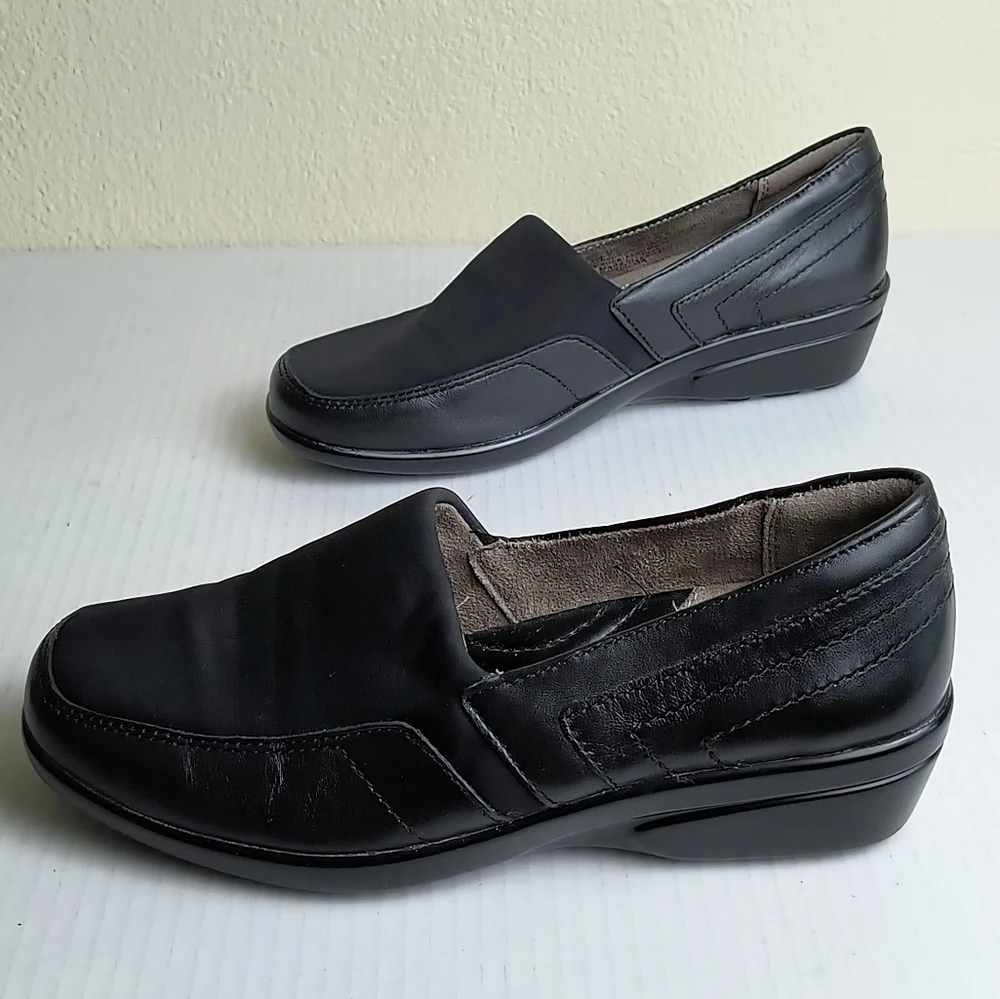 Naturalizer Wilma 7.5W Black Comfort Slip On Loafer Shoes  Casual